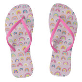 Roze Regenboog Slippers Teenslippers (Voetbed)