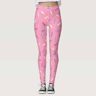 Roze regenboog strooit confetti leuk kleurrijk leggings