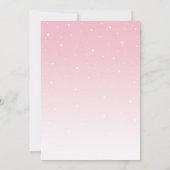 Roze regenboog Unicorn Baby shower uitnodigen Kaart (Achterkant)