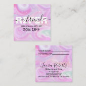 Roze regenboog Verwijzende Kaart (Voorkant / Achterkant)