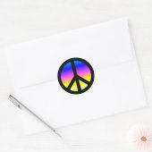 Roze regenboog Vredessymbool Stickers (Envelop)