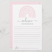 Roze regenboogadvies voor de moeder als kaart