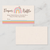 Roze regenboogBaby shower Luierspoeling Informatiekaartje (Voorkant / Achterkant)