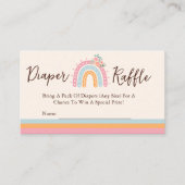 Roze regenboogBaby shower Luierspoeling Informatiekaartje (Voorkant)