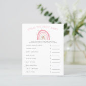 Roze regenboogBaby shower raadt de prijs goed (Staand voorkant)