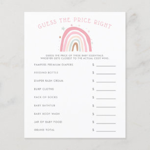 Roze regenboogBaby shower raadt de prijs goed