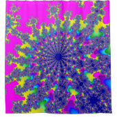 Roze regenboogbarst douchegordijn (Voorkant)