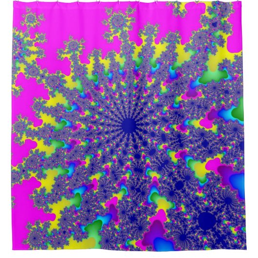 Roze regenboogbarst douchegordijn (Voorkant)