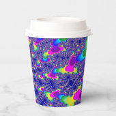 Roze regenboogbarst papieren bekers (Achterkant)