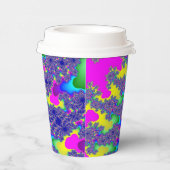 Roze regenboogbarst papieren bekers (Rechts)