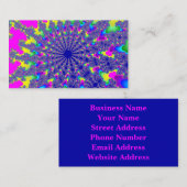 Roze regenboogbarst visitekaartje (Voorkant / Achterkant)