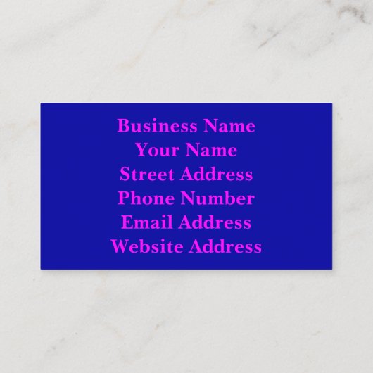 Roze regenboogbarst visitekaartje (Achterkant)