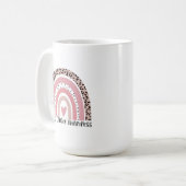 Roze regenboogborst koffiemok (Voorkant links)