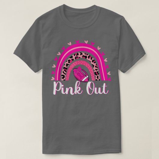Roze regenboogborst lint t-shirt (Design voorkant)