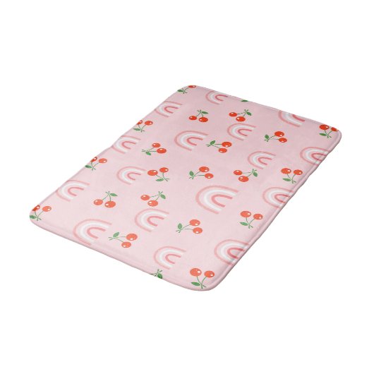Roze regenboogCherry Pattern Badmat (Gekanteld)