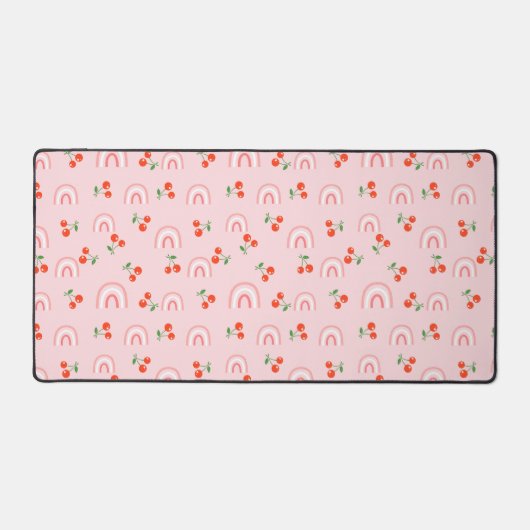 Roze regenboogCherry Pattern Bureaumat (Voorkant)