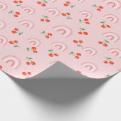 Roze regenboogCherry Pattern Cadeaupapier (Hoek)