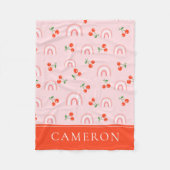 Roze regenboogCherry Pattern Fleece Deken (Voorkant)