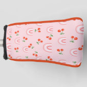 Roze regenboogCherry Pattern Golfheadcover (Voorkant)