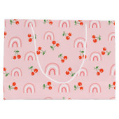 Roze regenboogCherry Pattern Groot Cadeauzakje (Achterkant)