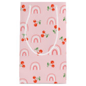 Roze regenboogCherry Pattern Klein Cadeauzakje (Voorkant)