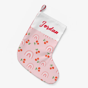 Roze regenboogCherry Pattern Kleine Kerstsok