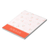 Roze regenboogCherry Pattern Notitieblok (Linkerzijde)