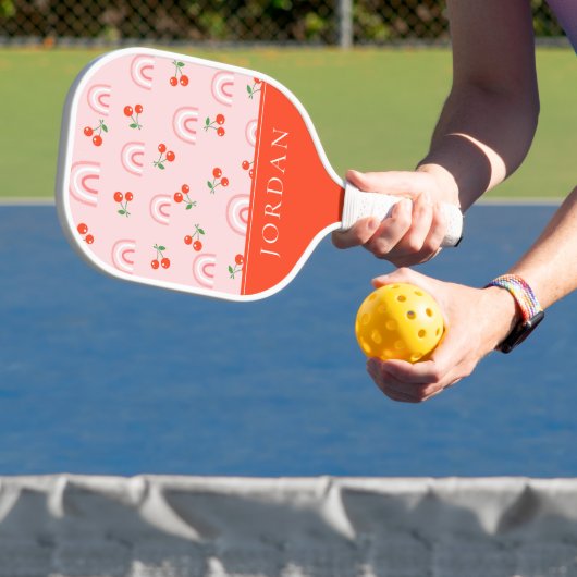 Roze regenboogCherry Pattern Pickleball Paddle (Insitu)