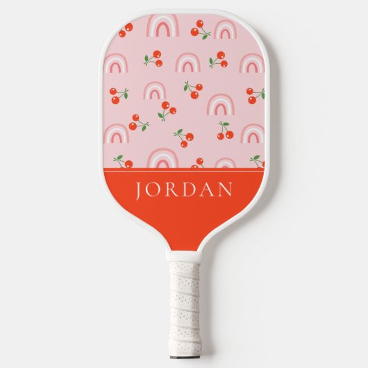 Roze regenboogCherry Pattern Pickleball Paddle (Voorkant)