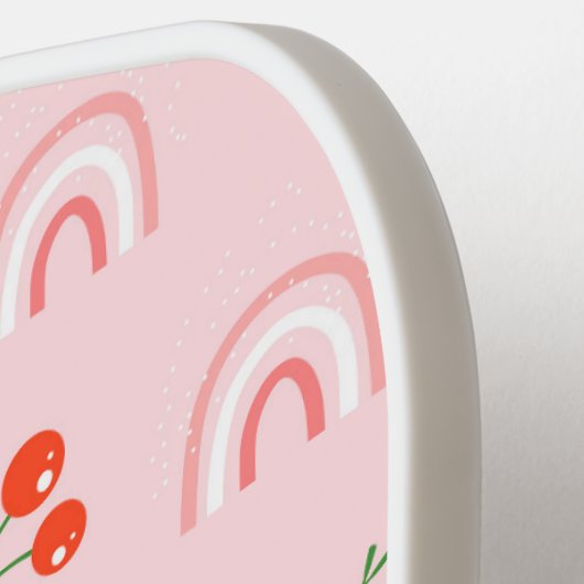 Roze regenboogCherry Pattern Pickleball Paddle (Links Detail)