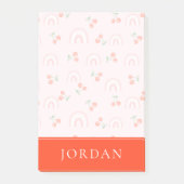 Roze regenboogCherry Pattern Post-it® Notes (Voorkant)