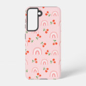 Roze regenboogCherry Pattern Samsung Galaxy Hoesje (Achterkant)