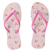 Roze regenboogCherry Pattern Teenslippers (Voetbed)