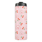 Roze regenboogCherry Pattern Thermosbeker (Voorkant)