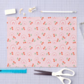 Roze regenboogCherry Pattern Tissuepapier (Craft)