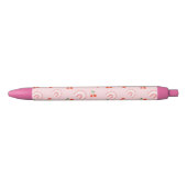 Roze regenboogCherry Pattern Zwarte Inkt Pen (Voorkant)