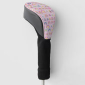 Roze regenbooggolf Hoesje Golfheadcover (Schuin)