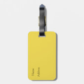 Roze regenbooghaar eenhoorngeel bagagelabel (Achterkant verticaal)