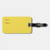 Roze regenbooghaar eenhoorngeel bagagelabel (Achterkant horizontaal)