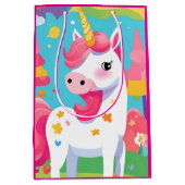 Roze regenbooghoorn medium cadeauzakje (Voorkant)