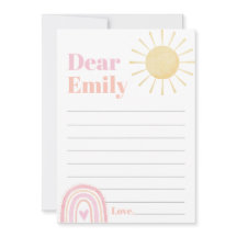 Roze regenboogkleurige 1e verjaardag-tijdcapsule