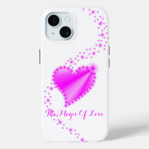 Roze regenboogkunst met sterren , de Magic of Love iPhone 15 Case