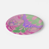 Roze regenboogmod papieren bordje (Gekanteld)