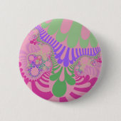 Roze regenboogmod ronde button 5,7 cm (Voorkant)