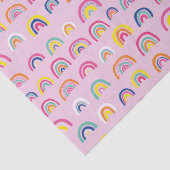 Roze regenboogpatroon tissuepapier (Detail)