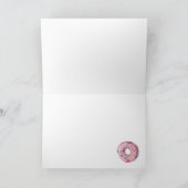 Roze regenboogprinkle Donut Dank je Kaart (Binnen)