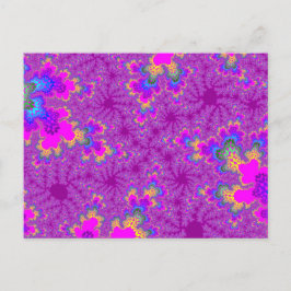 Roze regenboogspiegel briefkaart