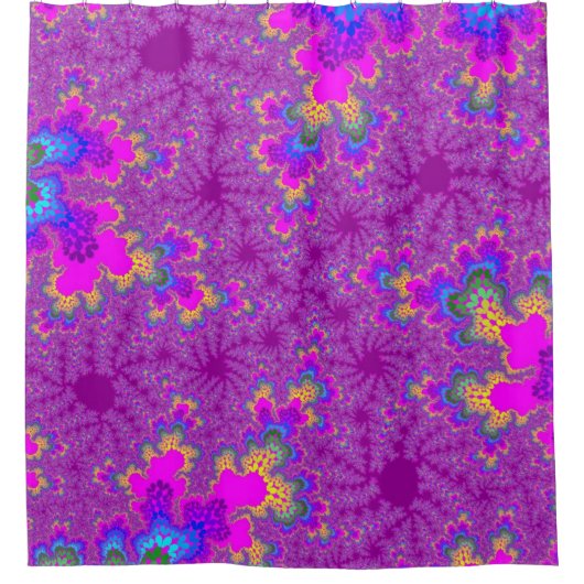 Roze regenboogspiegel douchegordijn (Voorkant)