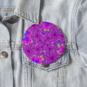 Roze regenboogspiegel ronde button 4,0 cm (In situ)