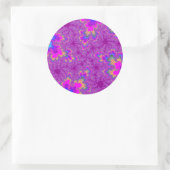 Roze regenboogspiegel ronde sticker (Tas)